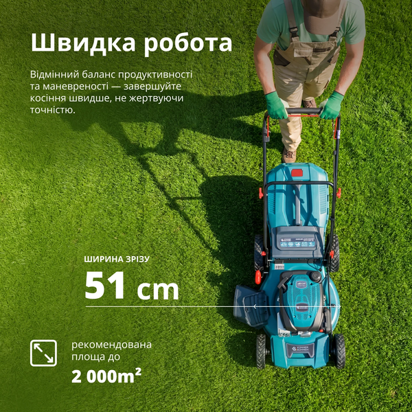 Газонокосарка бензинова Konner&Sohnen KS 51LMG-SP 732710 фото