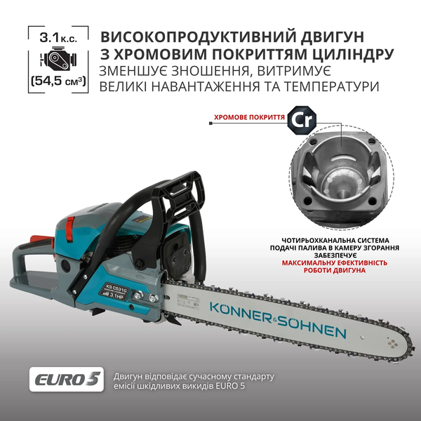 Бензопила Konner&Sohnen KS CS31G-16 727731 фото