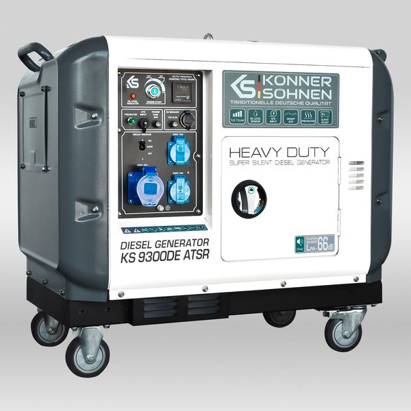 Дизельный генератор переносной 6.5кВт Konner&Sohnen KS 9300DE ATSR .