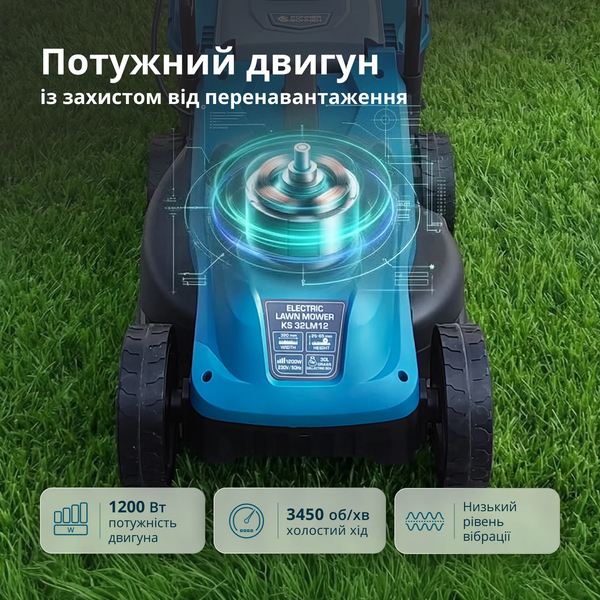 Газонокосарка електрична Konner&Sohnen KS 32LM12 732736 фото
