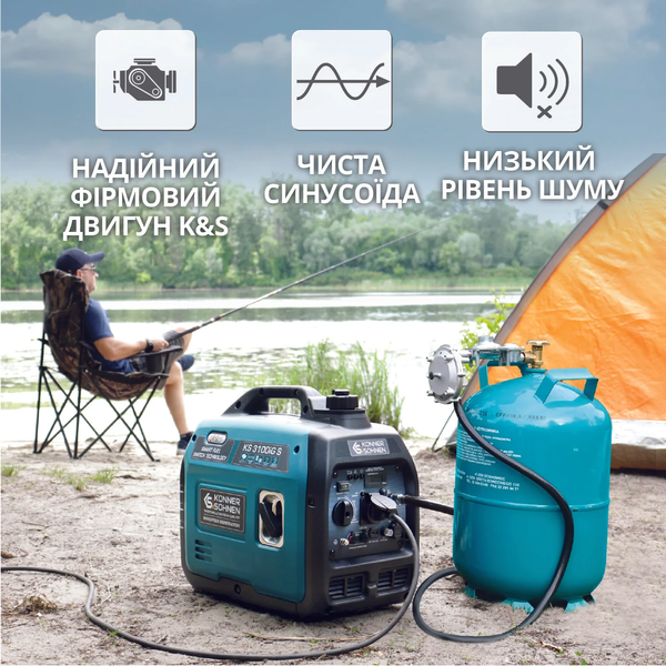 Инверторный газобензиновый генератор Konner&Sohnen KS 3100iG S 725580 фото