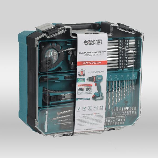 Комплект акумуляторного електроінструменту Konner&Sohnen KS ID20V-60 KIT 74 732153 фото