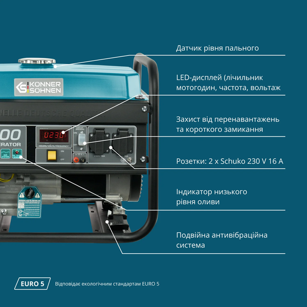Генератор бензиновий Konner&Sohnen KS 3000 725553 фото