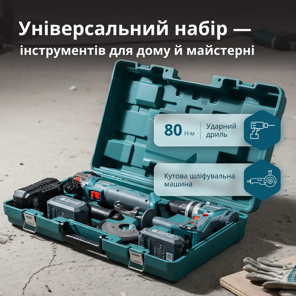 Набір акумуляторного електроінструменту 2-в-1 Konner&Sohnen KS IDAGB 20V SET 1 732154 фото