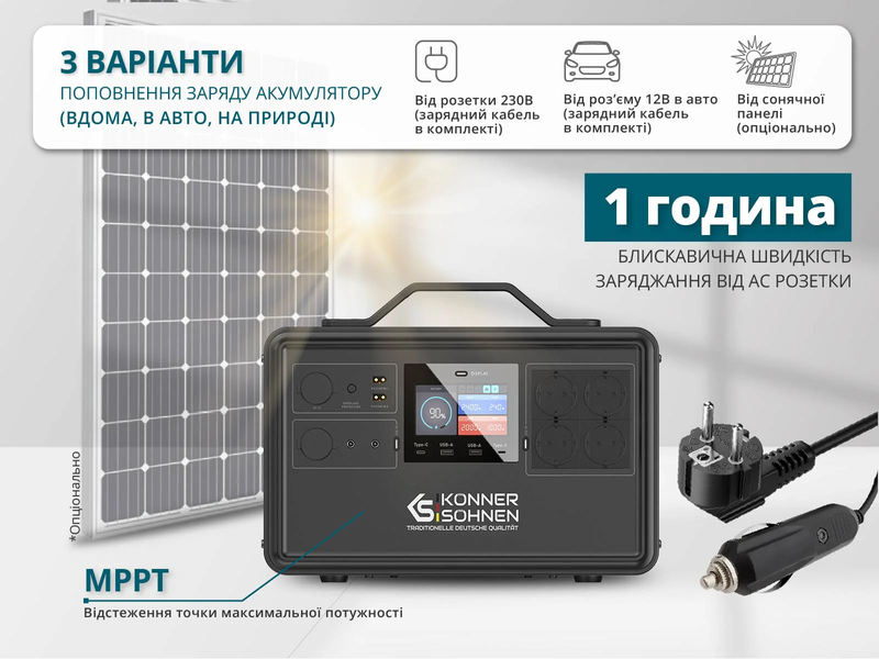 Портативная зарядная станция Konner&Sohnen KS 2400PS 727457 фото