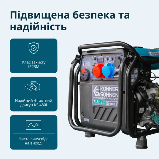 Konner&Sohnen KS 8100iEG 1/3 – Инверторный газобензиновый